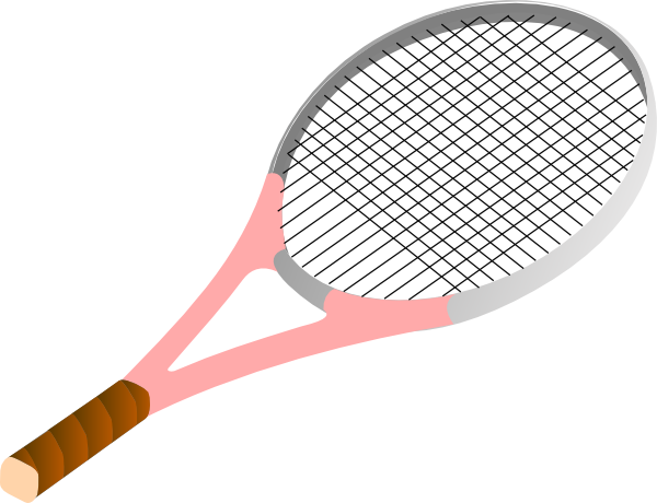 Tennis Racket Pink Clip Art At Clker Com   Vector Clip Art Online    