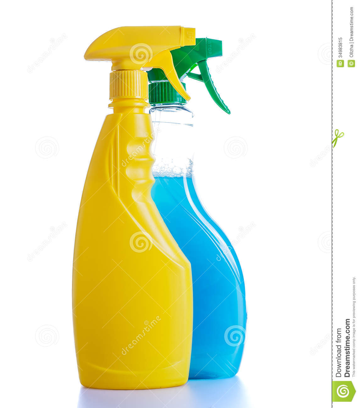 Two Cleaning Spray Bottles Royalty Free Stock Photo   Image  34983815