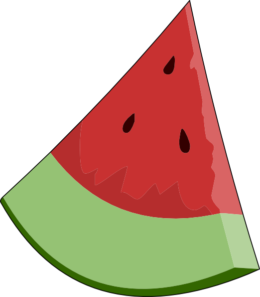 Watermelon Slice Wedge Clip Art At Clker Com   Vector Clip Art Online    