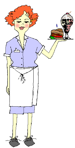 Back   Gallery For   50s Diner Waitress Clip Art
