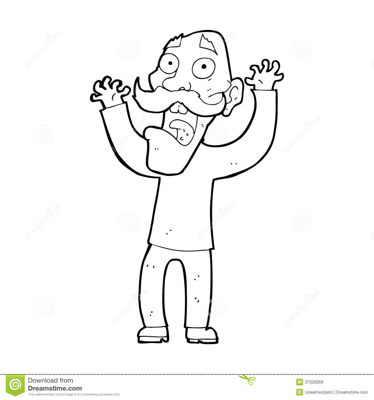 Cartoon Old Man Getting A Fright Royalty Free Stock Images   Image    