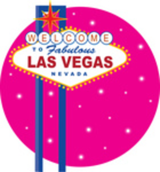 Clip Art Graphic Of A Las Vegas Sign Over A Pink Sparkly Background By    