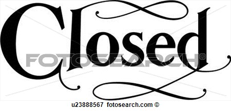 Clip Art Of  Word Business Sign Business Signs Closed Lettering