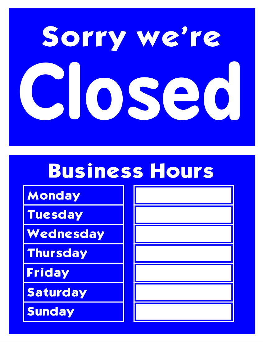 Closed   Http   Www Wpclipart Com Page Frames Full Page Signs Business