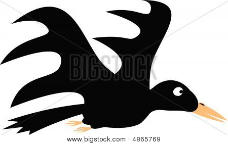 Flying Crow Clipart