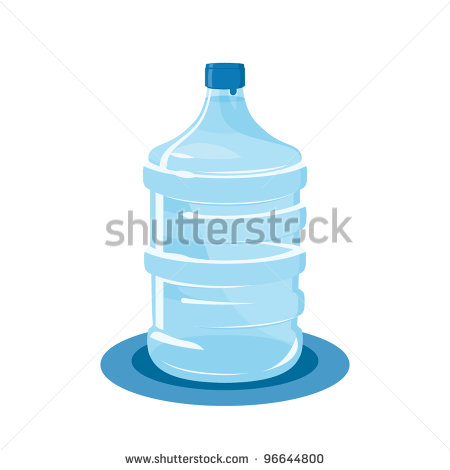 Gallon Jug Clipart Mineral Water Bottle Isolated