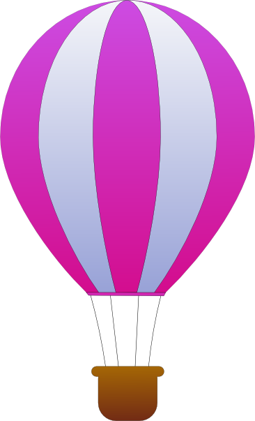 Maidis Vertical Striped Hot Air Balloons Clip Art Free Vector
