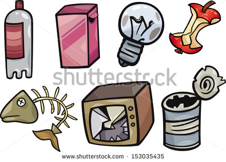 Of Garbage Or Junk Objects Clip Art Set   153035435   Shutterstock