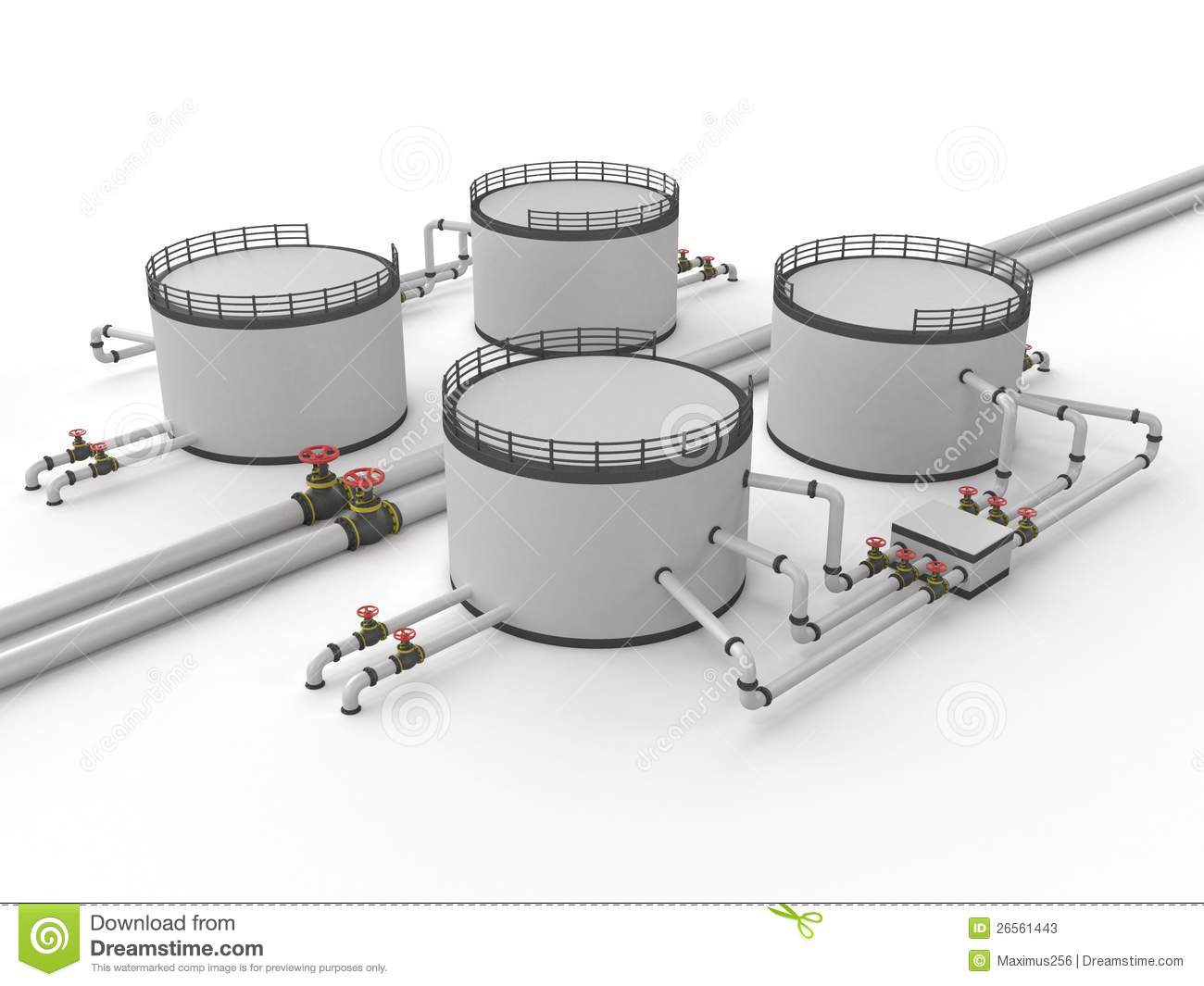 Oil Storage Tank And Pipeline Stock Photos   Image  26561443