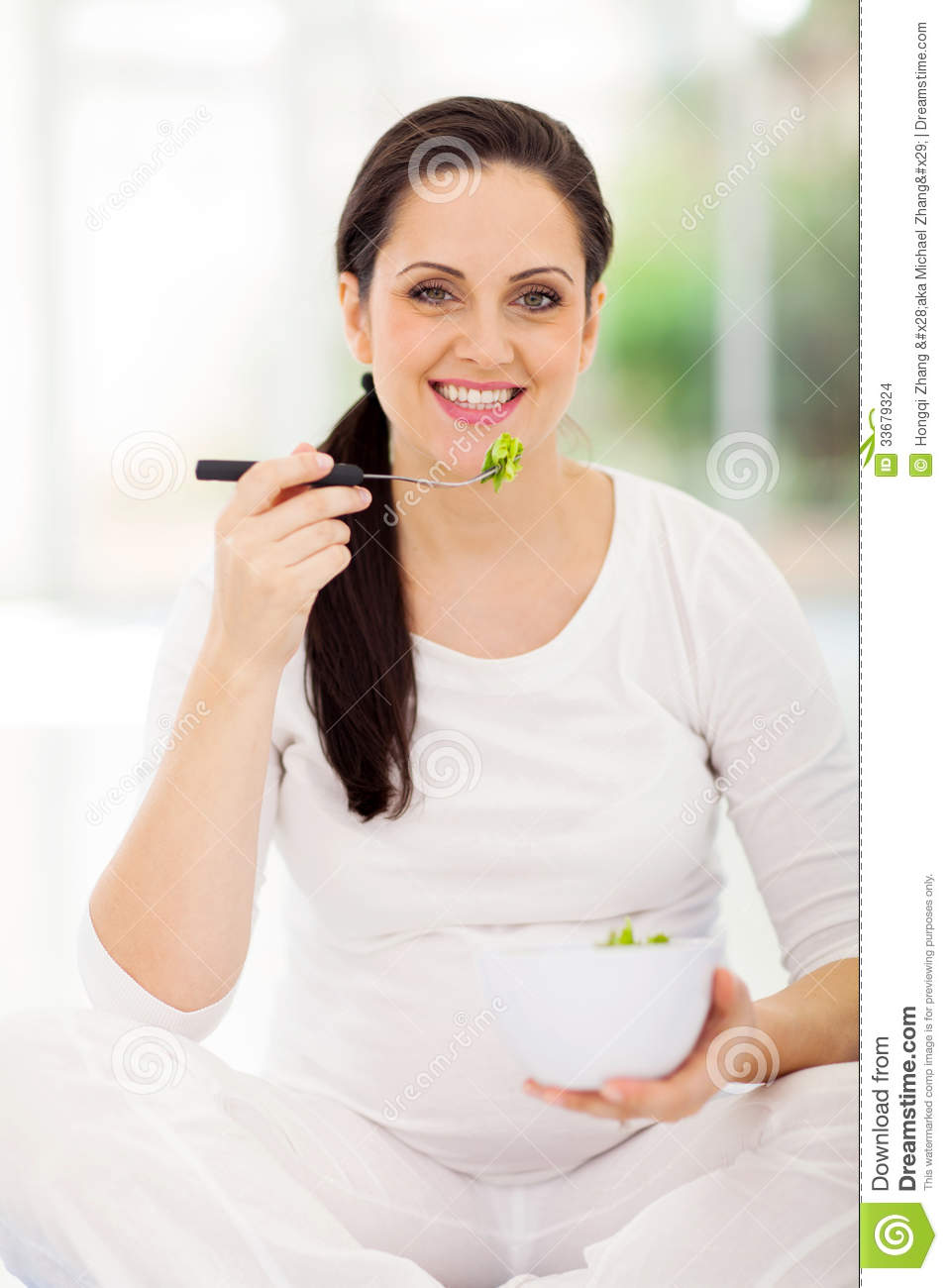 Pregnant Woman Eating Stock Images   Image  33679324