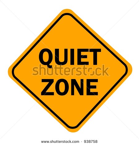 Quiet Zone Sign Isolated On A White Background   Stock Photo