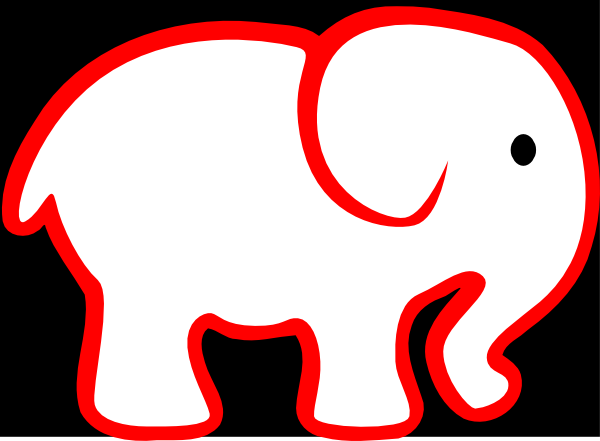 Red And Black Elephant Clip Art At Clker Com   Vector Clip Art Online