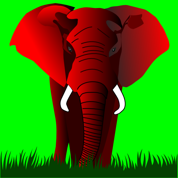 Red Elephant Clip Art At Clker Com   Vector Clip Art Online Royalty