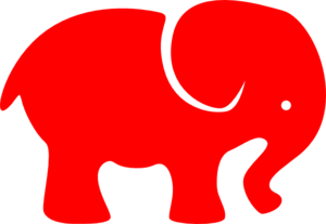 Red Eye Elephant Clip Art At Clker Com   Vector Clip Art Online