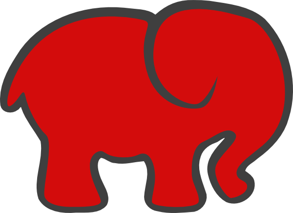 Red Gray Elephant Clip Art   Vector Clip Art Online Royalty Free