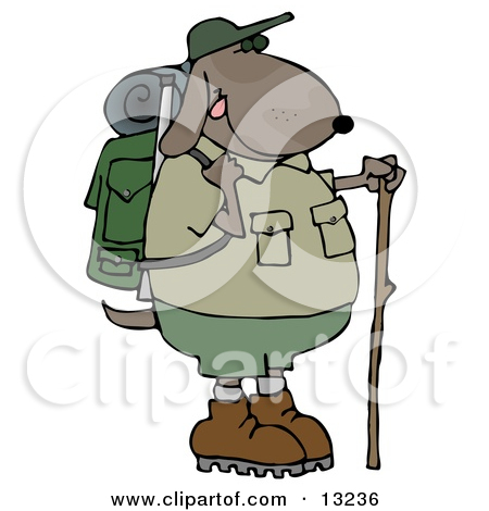 Royalty Free  Rf  Clipart Illustration Of A Stick People Man Hiking