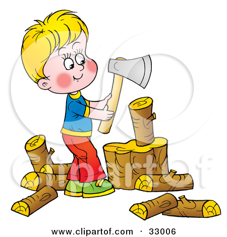Royalty Free  Rf  Cutting Wood Clipart   Illustrations  1