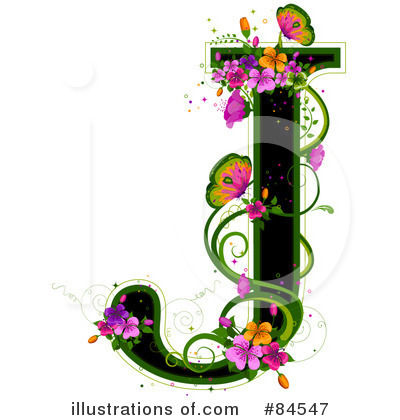 Royalty Free  Rf  Floral Letter Clipart Illustration By Bnp Design
