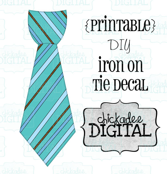 Similar To 1 Tie Blue And Brown Stripes Printable Diy Iron On Tie