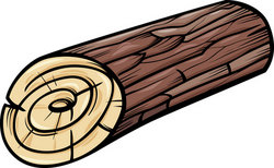 Wooden Log Or Stump Cartoon Clip Art Stock Vector