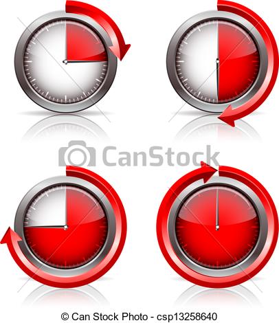 30 Minute Timer Clipart Set Of Timer Clocks 15 30