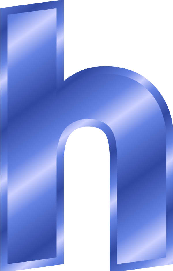 Alphabet Letter H Small   Vector Clip Art