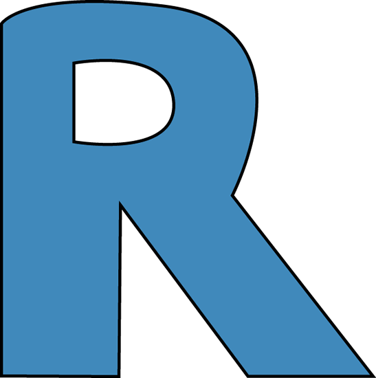 Blue Alphabet Letter R Clip Art   Blue Alphabet Letter R Image