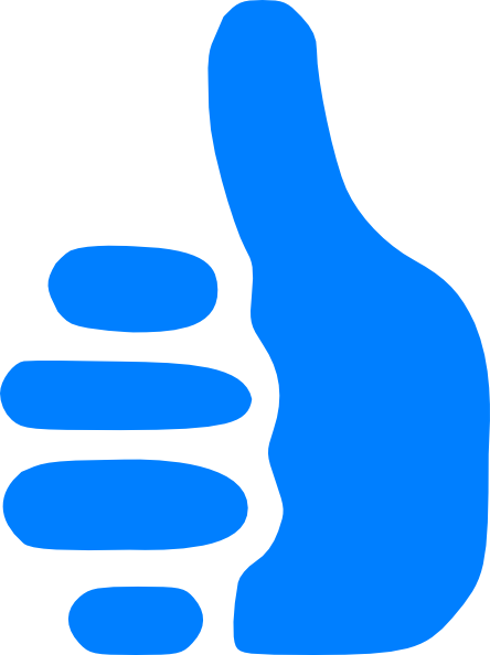 Blue Thumbs Up Clip Art At Clker Com   Vector Clip Art Online Royalty    