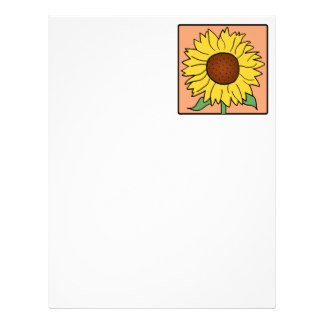 Cartoon Clip Art Garden Summer Sunflower Flower Letterhead