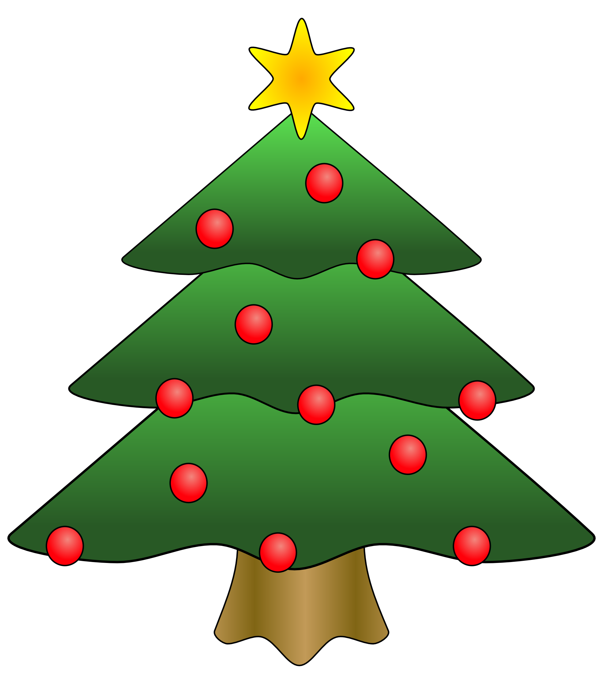 Christmas Tree 1 Evergreen Xmas Peace Symbol Sign Christmas Clip