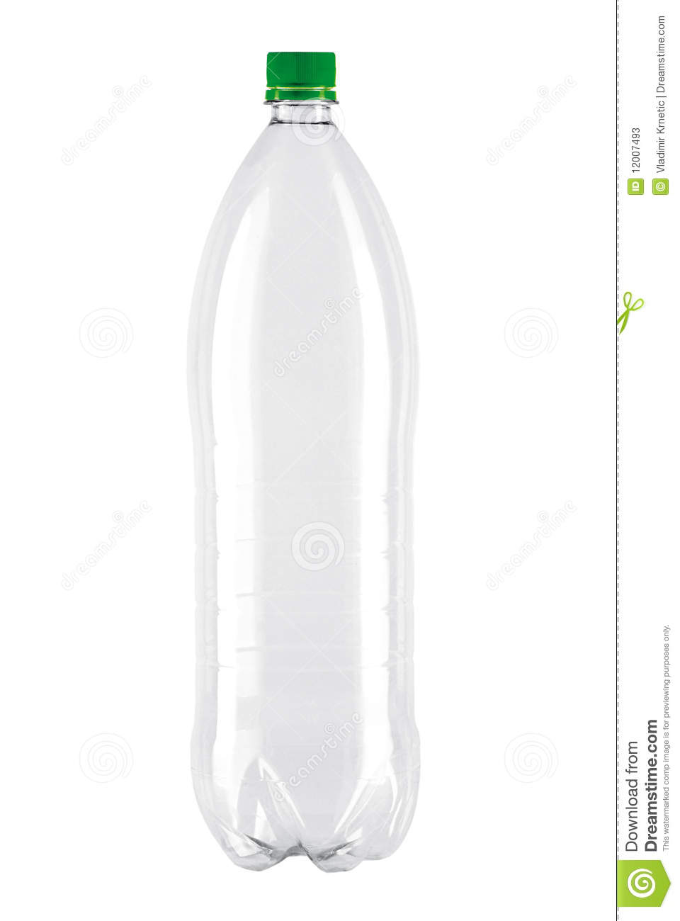 Clear Plastic Water Bottle Isolated On White Background