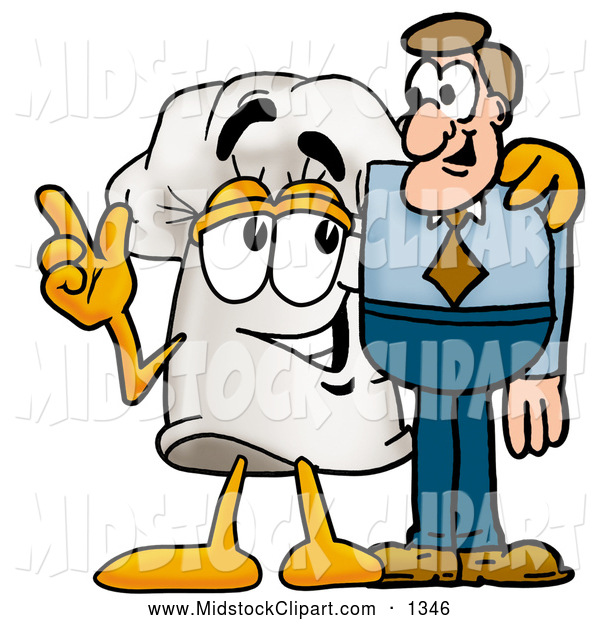 Clip Art Of An Outgoing Chefs Hat Mascot Cartoon Character Talking To