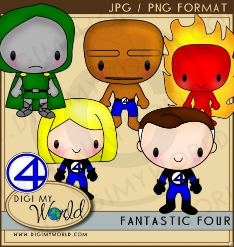 Clipart By Designers    Digi My World Graphics    Fantastic Four