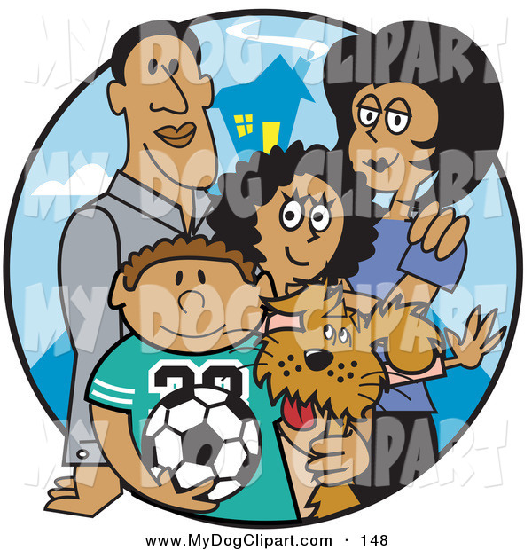 Daughter And The Family Dog Dog Clip Art Andy Nortnik