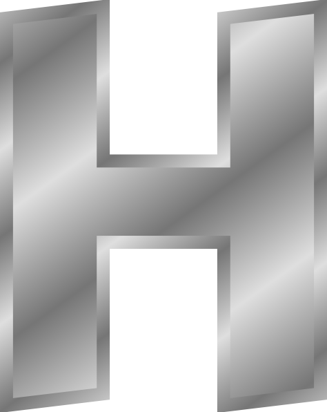 Effect Letters Alphabet H Silver Clip Art At Clker Com   Vector Clip