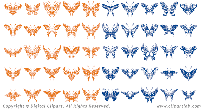 Fantastic Butterflies Clipart Eps Fantasy Clip Art