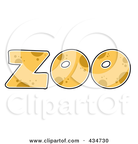 Free  Rf  Clipart Illustration Of A Paw Print Patterned Word Zoo