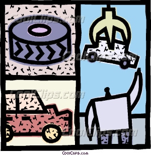 Junk Car Clip Art Junk Yard Worker With Cars And