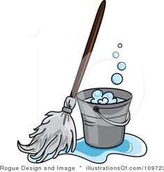 Mopping Clipart Illustration