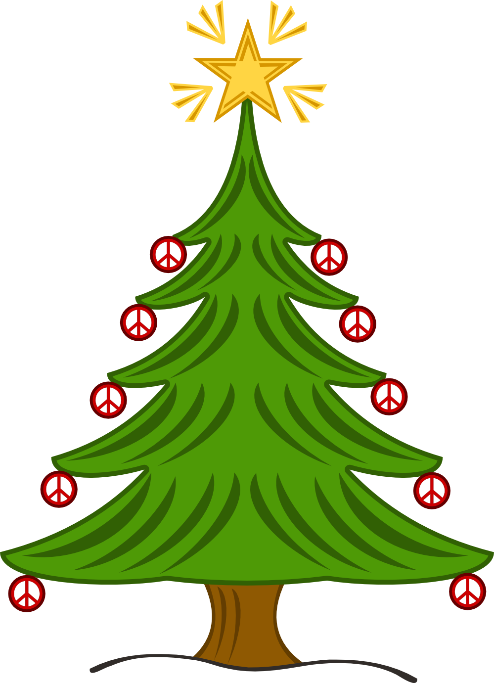Net   Clip Art   Xmas Christmas Tree 14 Peace Symbol Sign Svg