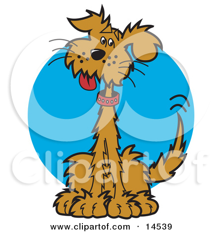 Rf Clipart Illustration Of An Alert Brown Dog   Male Models Picture