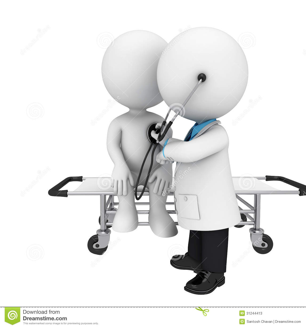 Stock Photos  3d White People As Doctor With Patient  Image  31244413