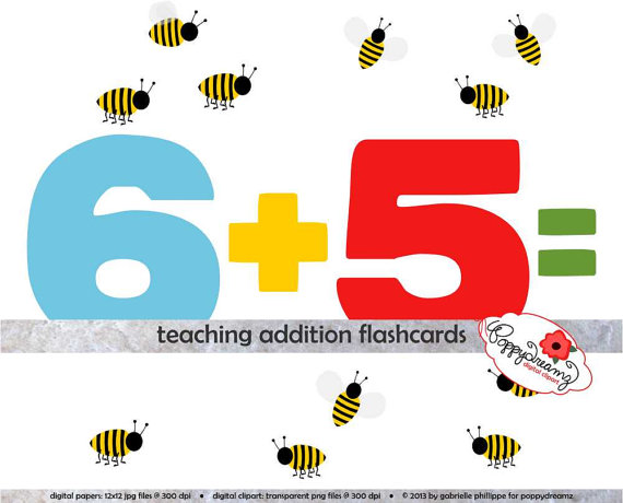 Teacher Clip Art Numbers Bumble Bees Math Addition Pre K Kindergarten