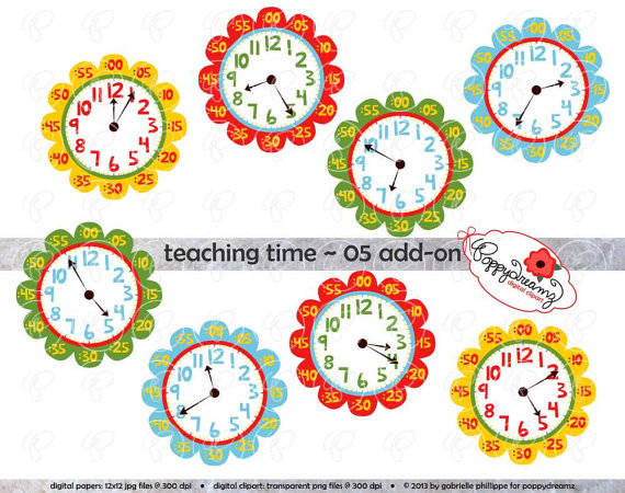 Teaching Time 05 Add On Clipart  Digital Clip Art Pack  300 Dpi