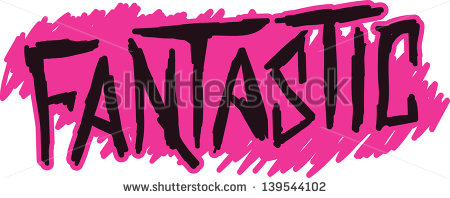 The Word Fantastic Written In A Punk Style With A Pink Background    