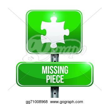 Vector Illustration   Missing Piece Puzzle Sign Illustration Design