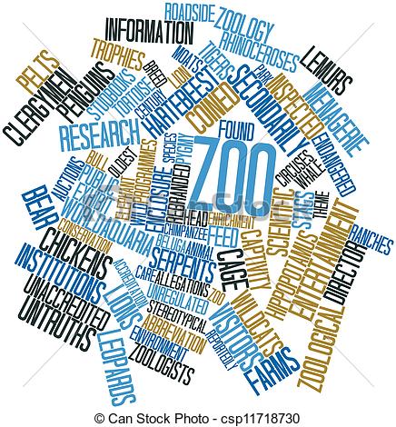 Zoo   Abstract Word Cloud For Zoo With    Csp11718730   Search Clipart