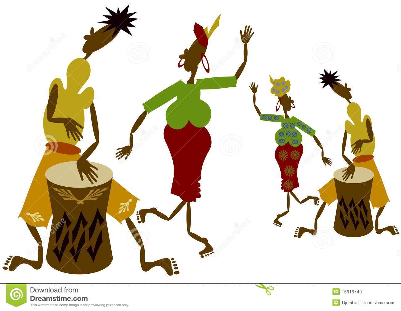 African Dance Clipart African People Who Dance And