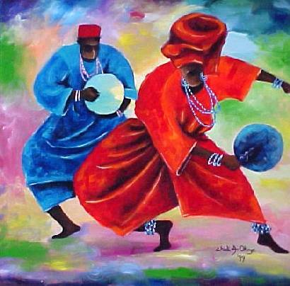 African Drum And Dance Clipart Two Dancers Swing Af