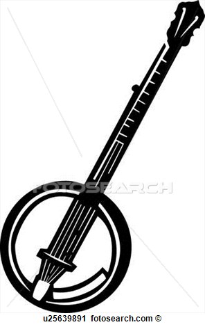Banjo Instrument Music Musical View Large Clip Art Graphic
